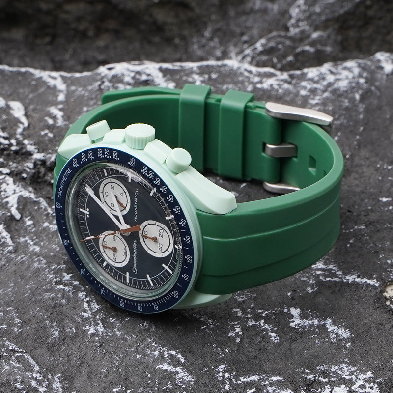 Curved Silicone Strap - Green