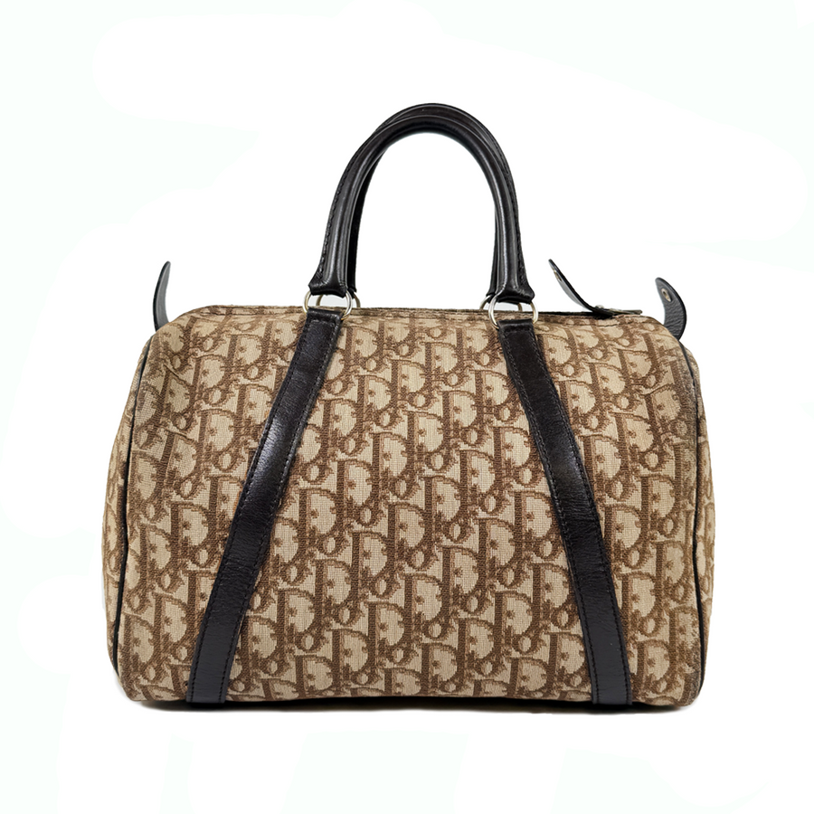 Trotter Canvas Boston Bag Brown