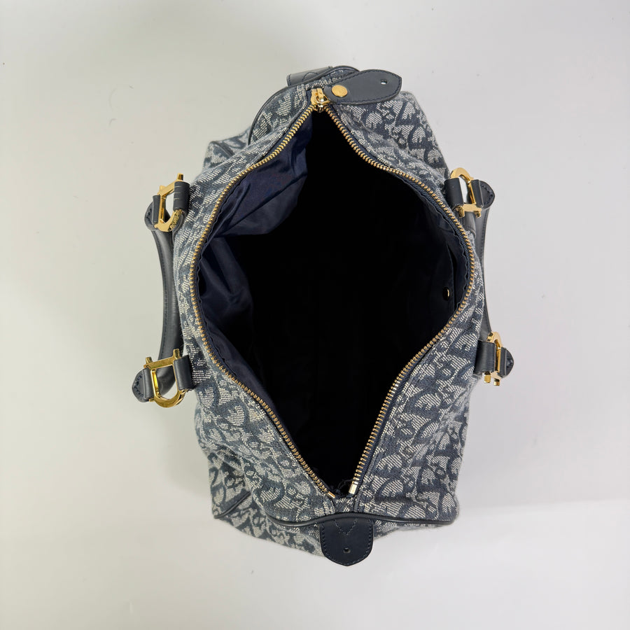 Dior Trotter Canvas Hand Bag Navy