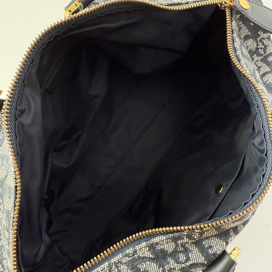 Dior Trotter Canvas Hand Bag Navy
