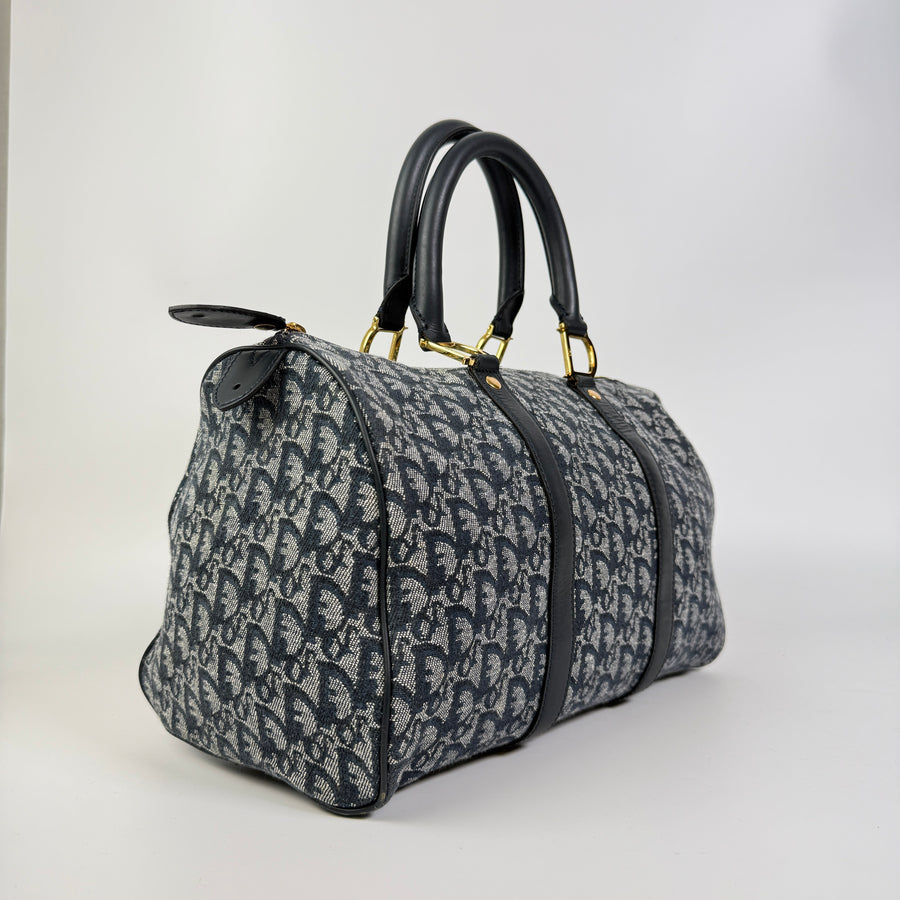 Dior Trotter Canvas Hand Bag Navy