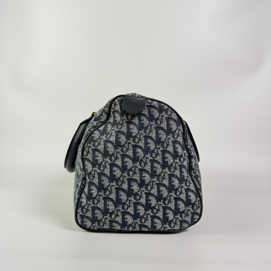 Dior Trotter Canvas Hand Bag Navy
