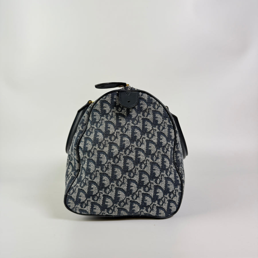 Dior Trotter Canvas Hand Bag Navy