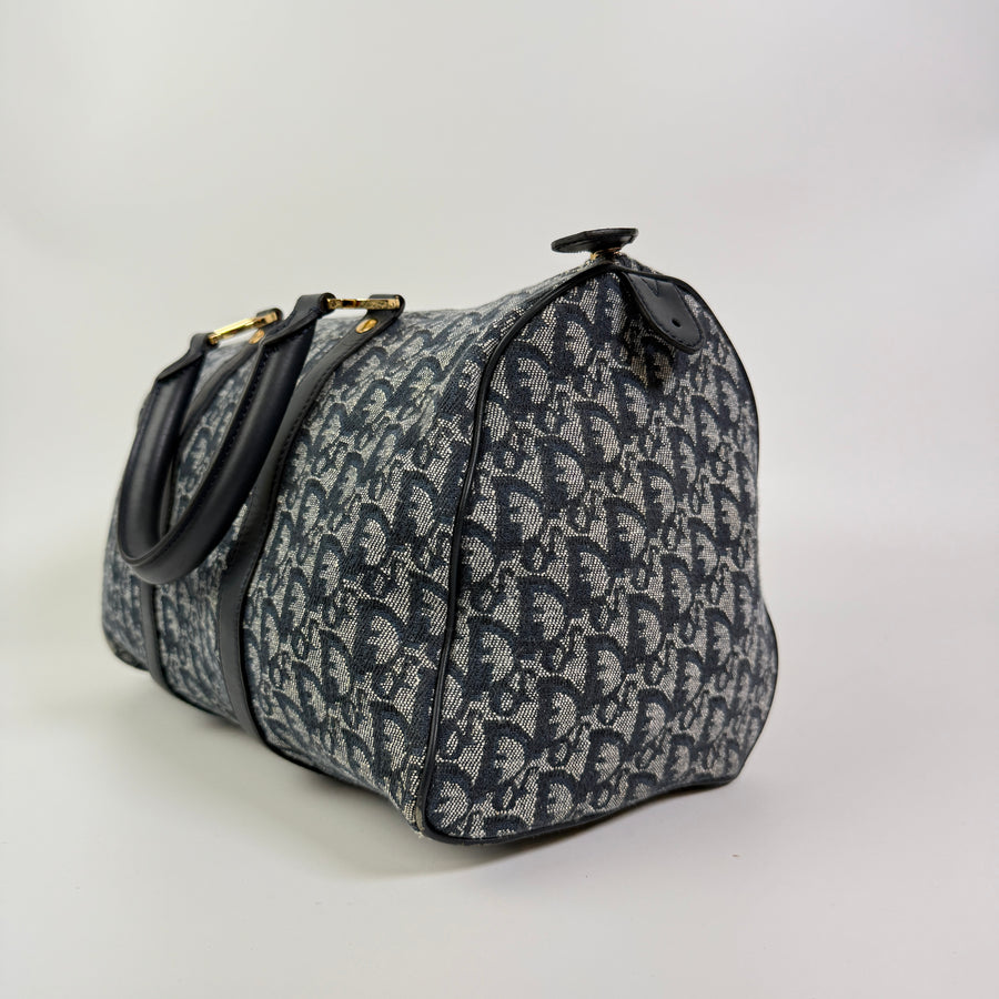 Dior Trotter Canvas Hand Bag Navy