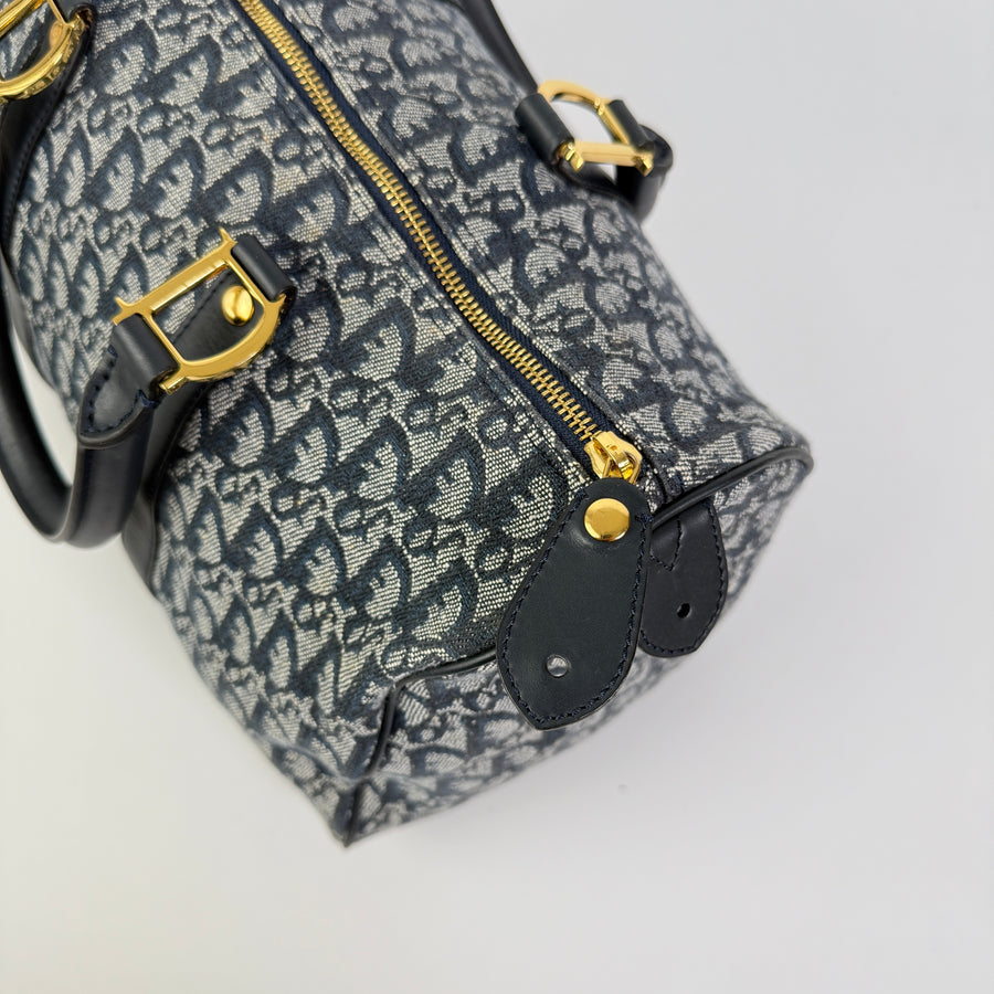 Dior Trotter Canvas Hand Bag Navy