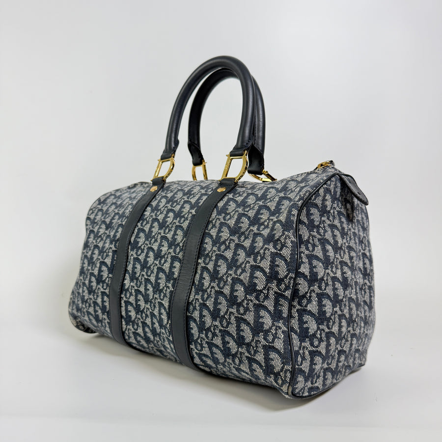 Dior Trotter Canvas Hand Bag Navy