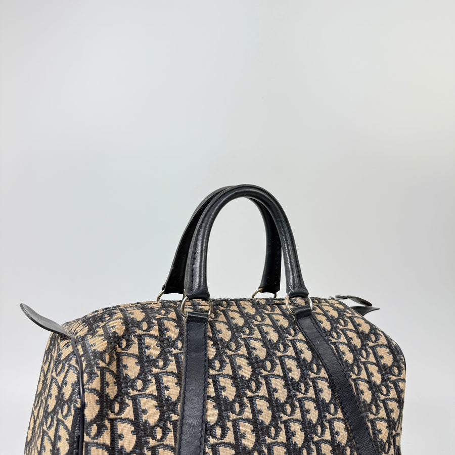 Trotter Canvas Boston Bag Navy