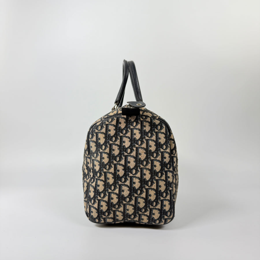 Trotter Canvas Boston Bag Navy