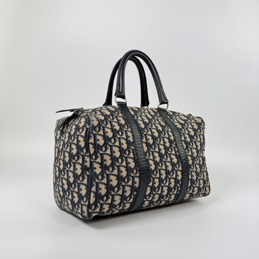 Trotter Canvas Boston Bag Navy