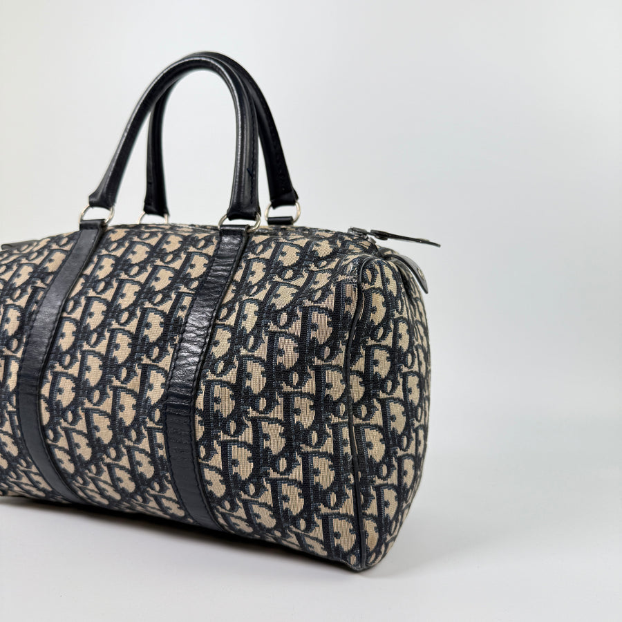 Trotter Canvas Boston Bag Navy