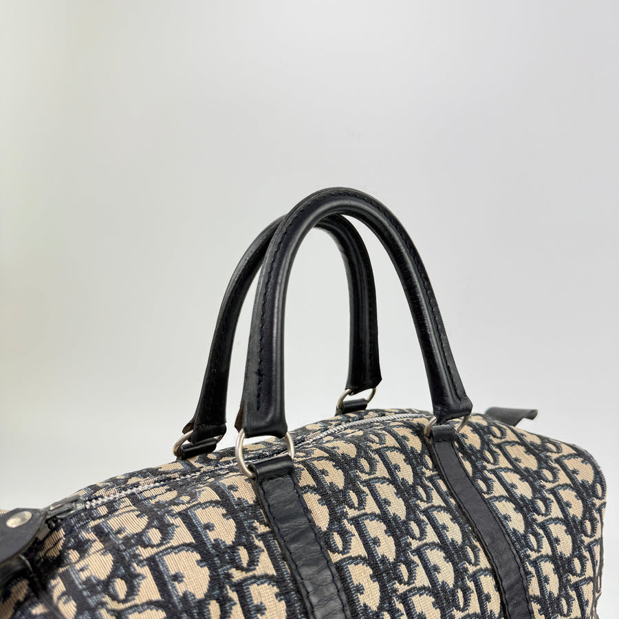 Trotter Canvas Boston Bag Navy