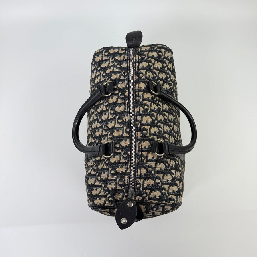 Trotter Canvas Boston Bag Navy