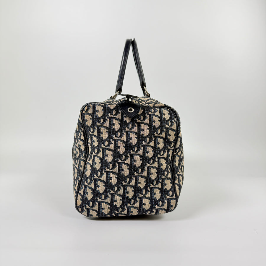 Trotter Canvas Boston Bag Navy