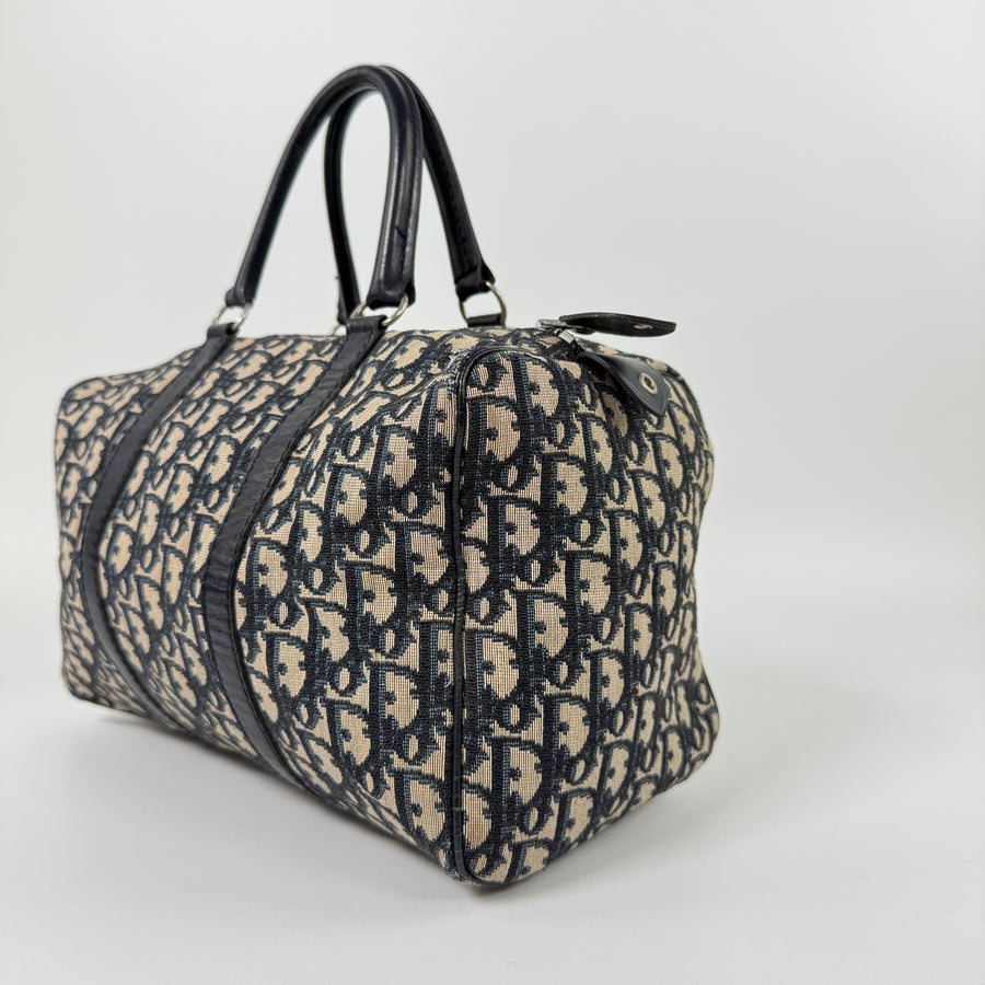Trotter Canvas Boston Bag Navy