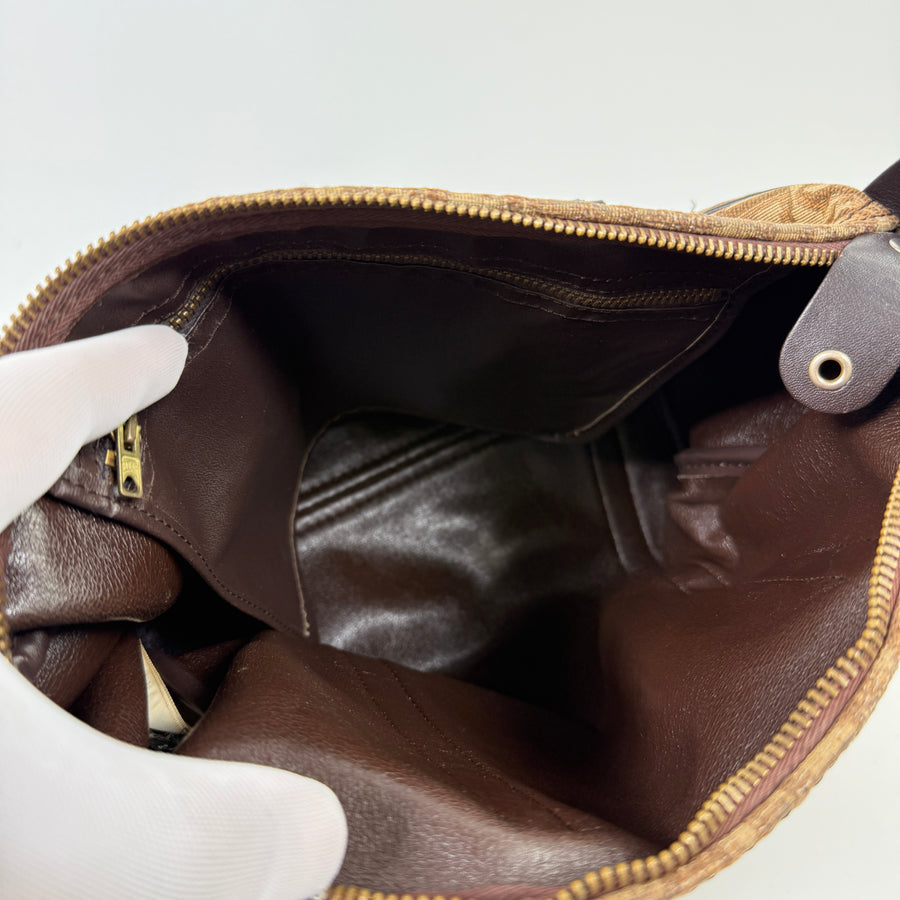 Trotter Canvas Boston Bag Brown