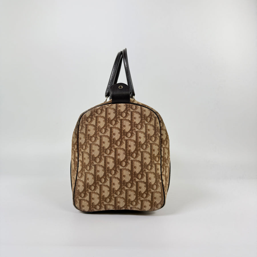 Trotter Canvas Boston Bag Brown