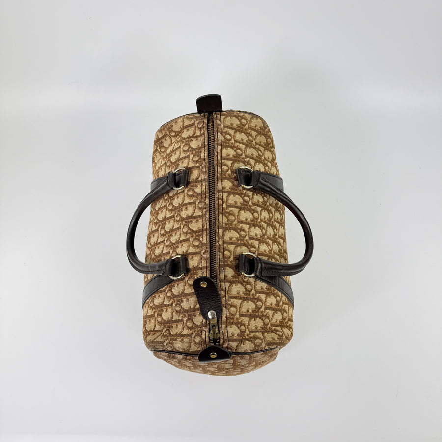Trotter Canvas Boston Bag Brown