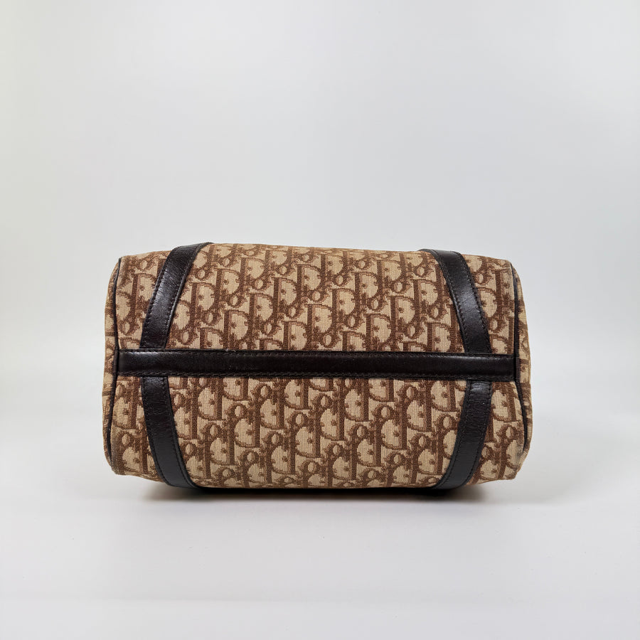 Trotter Canvas Boston Bag Brown