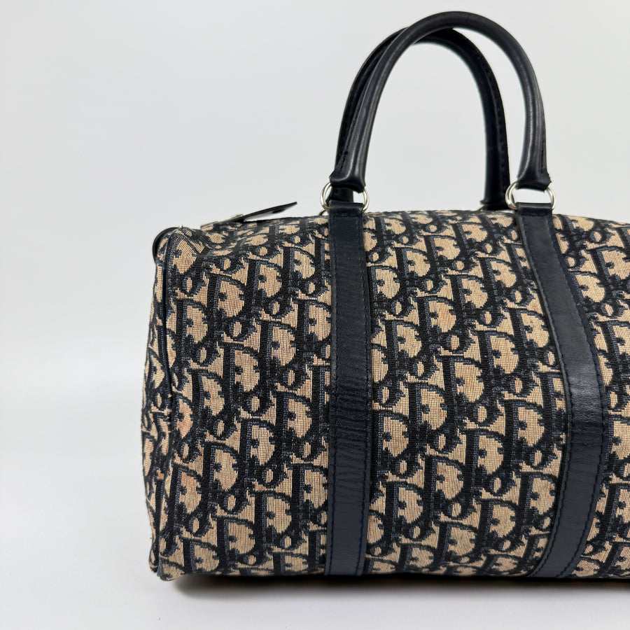 Trotter Canvas Boston Bag Navy