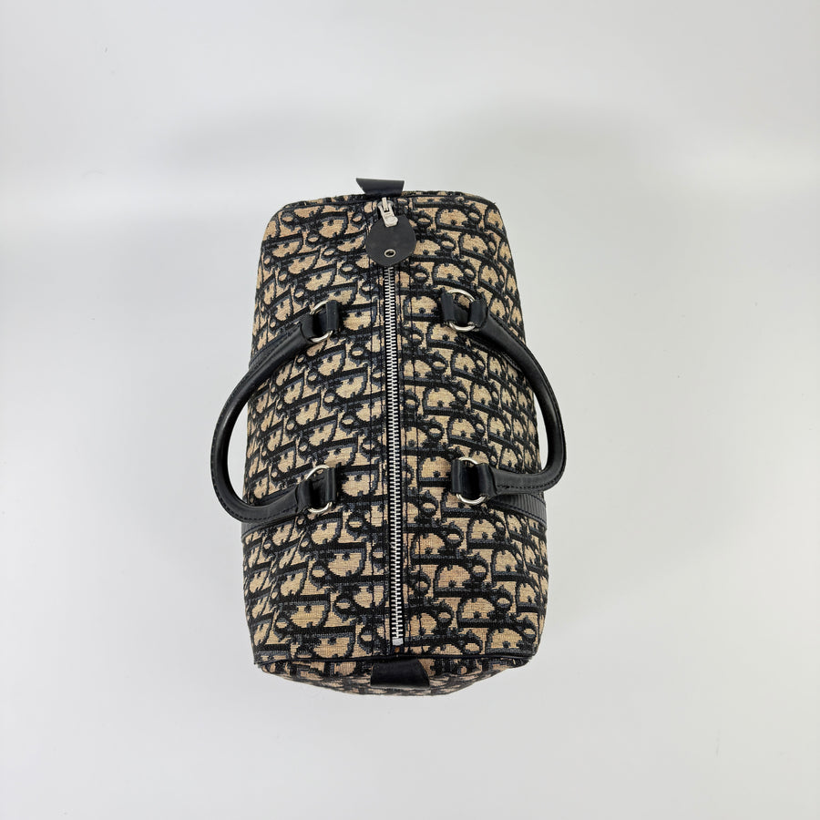Trotter Canvas Boston Bag Navy