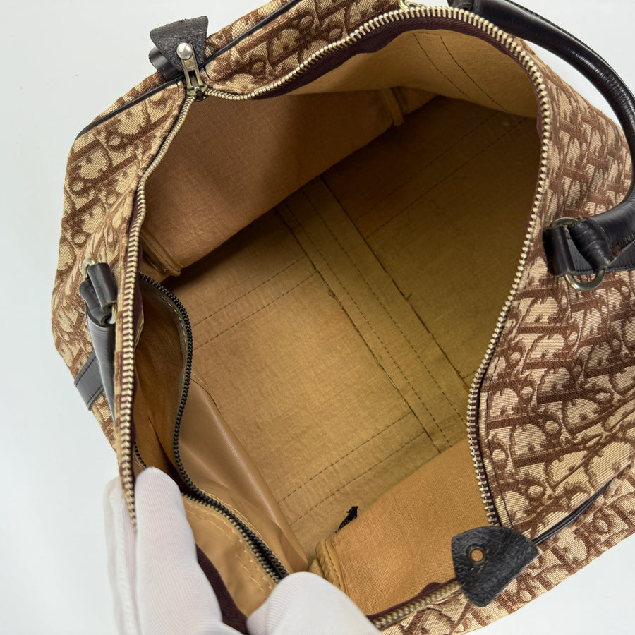 Dior Trotter Canvas Duffle Bag Brown