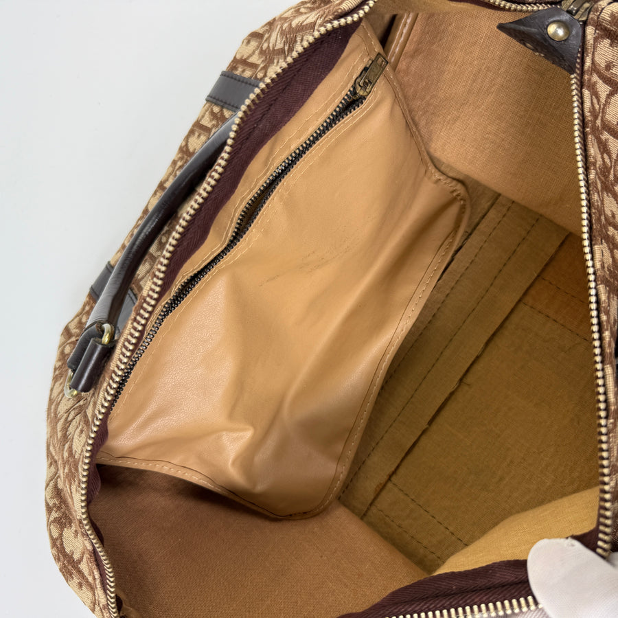 Dior Trotter Canvas Duffle Bag Brown