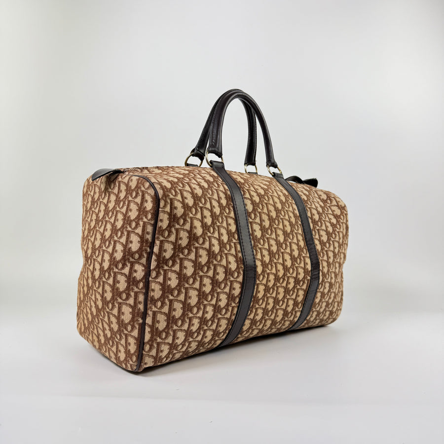 Dior Trotter Canvas Duffle Bag Brown