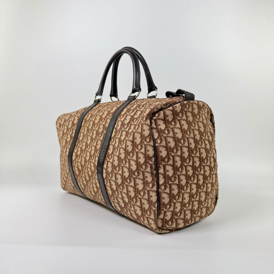 Dior Trotter Canvas Duffle Bag Brown
