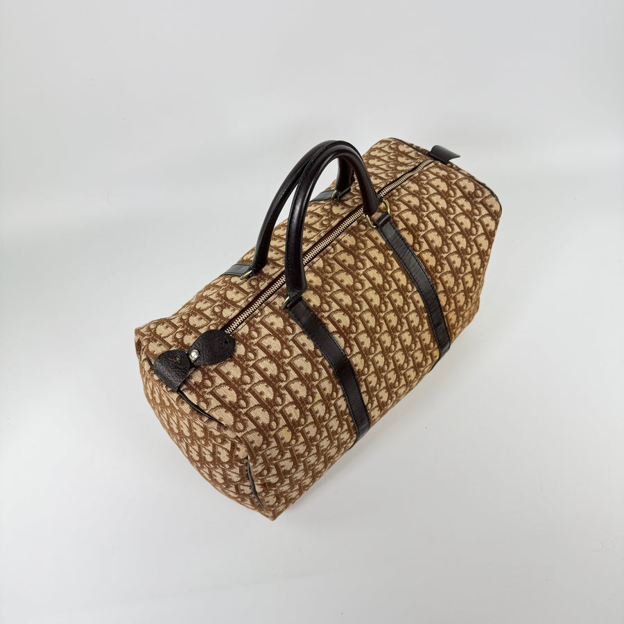 Dior Trotter Canvas Duffle Bag Brown