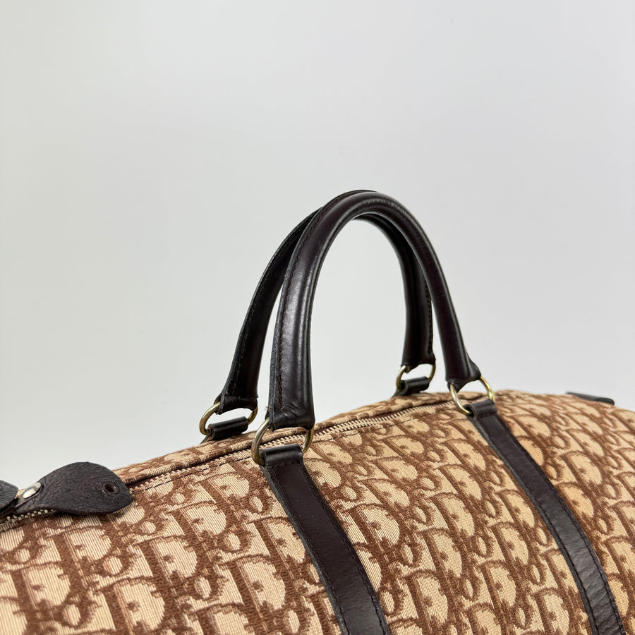 Dior Trotter Canvas Duffle Bag Brown