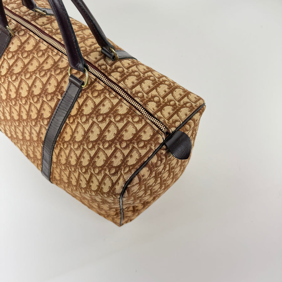 Dior Trotter Canvas Duffle Bag Brown