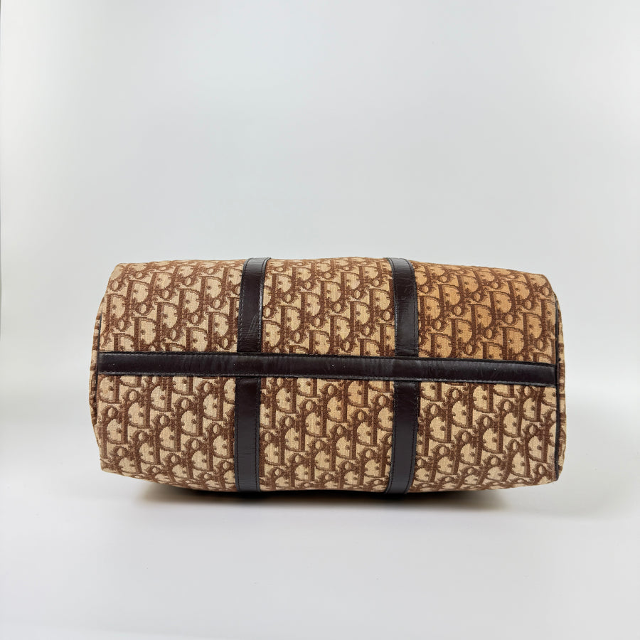 Dior Trotter Canvas Duffle Bag Brown