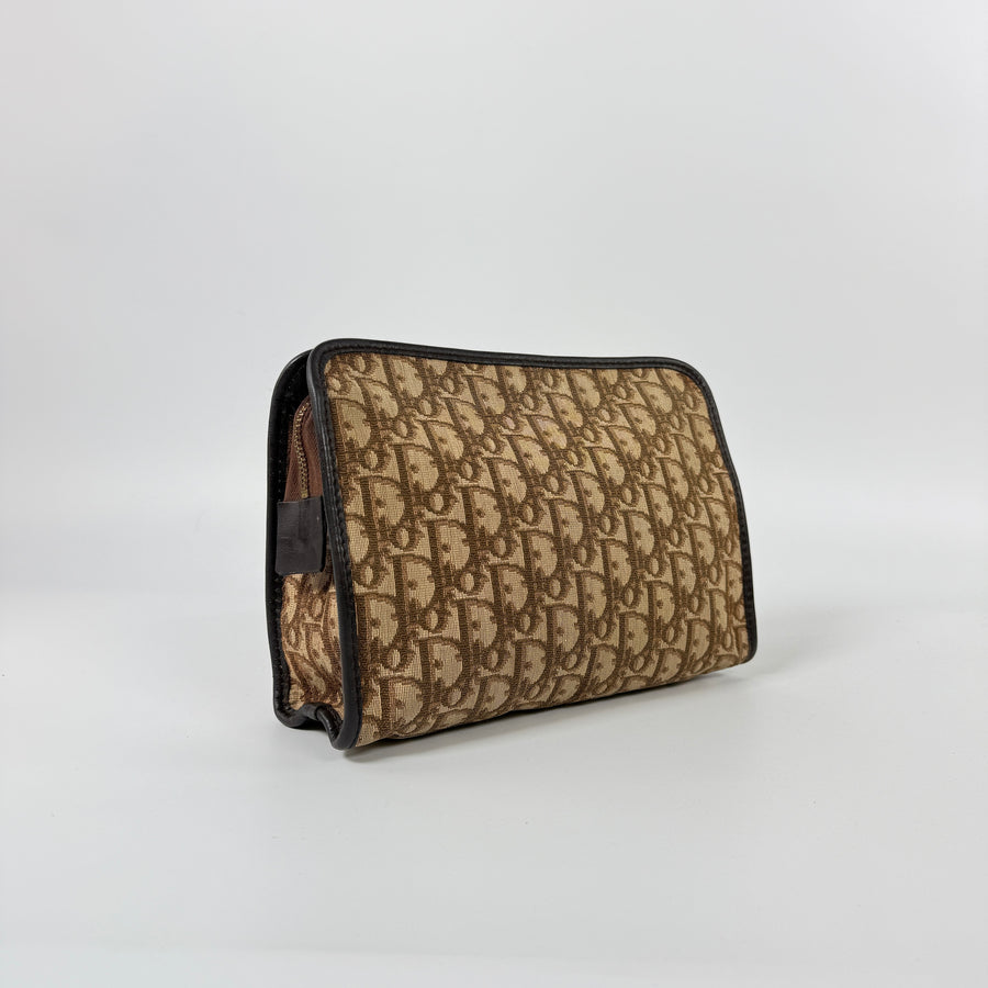 Christian Dior Trotter Canvas Clutch Bag 'Brown'