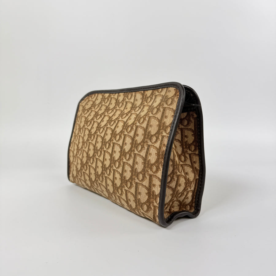 Christian Dior Trotter Canvas Clutch Bag 'Brown'