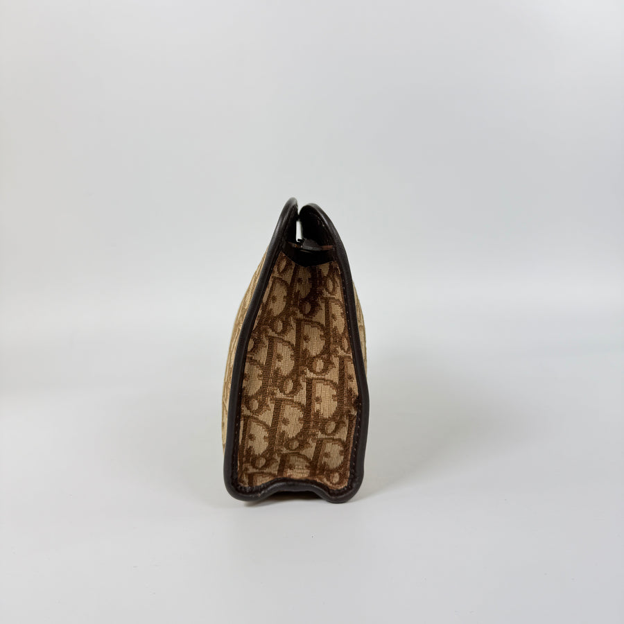 Christian Dior Trotter Canvas Clutch Bag 'Brown'
