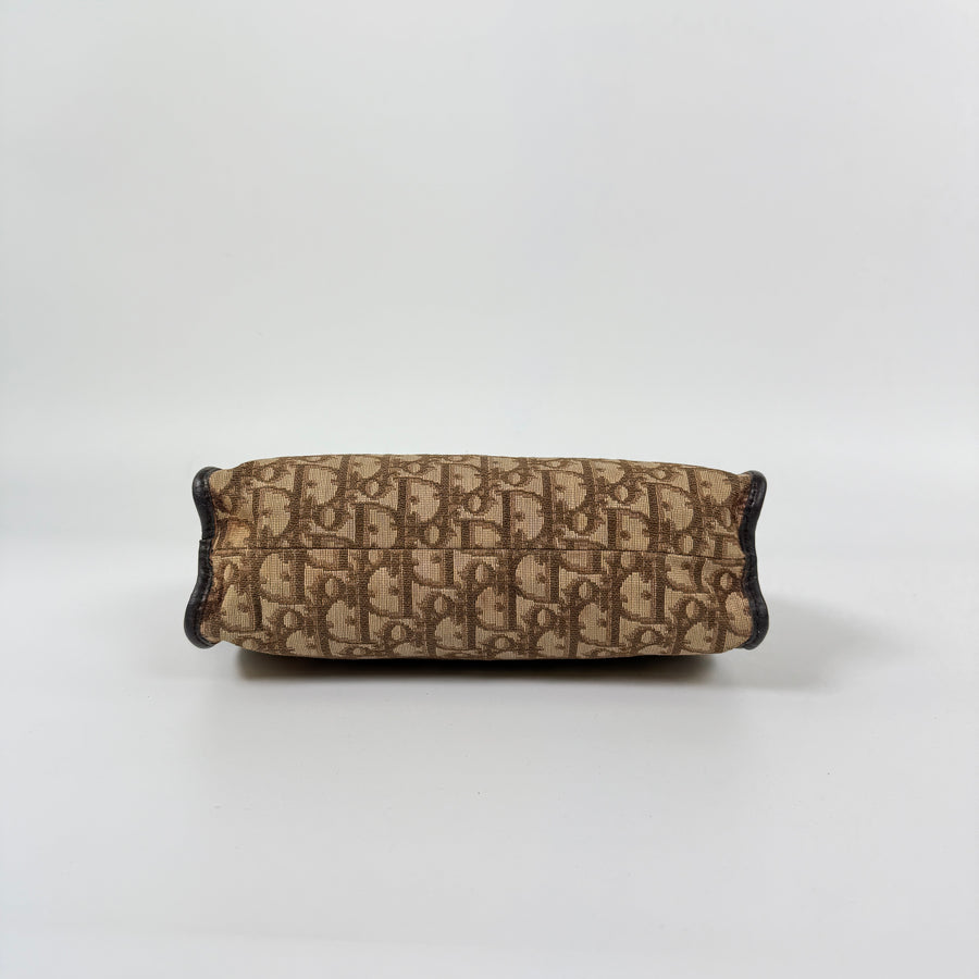 Christian Dior Trotter Canvas Clutch Bag 'Brown'