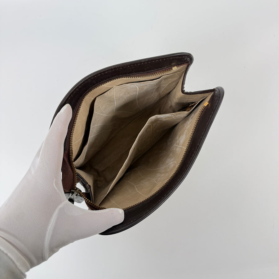 Christian Dior Trotter Canvas Clutch Bag 'Brown'