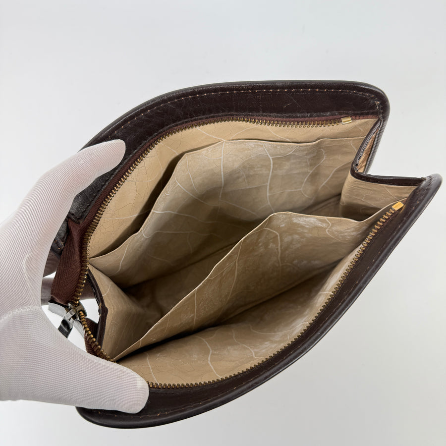 Christian Dior Trotter Canvas Clutch Bag 'Brown'
