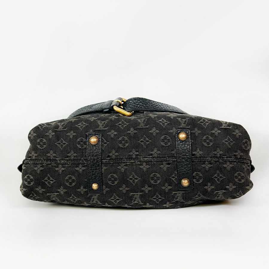 Louis Vuitton Black Monogram Denim Neo Cabby MM Bag