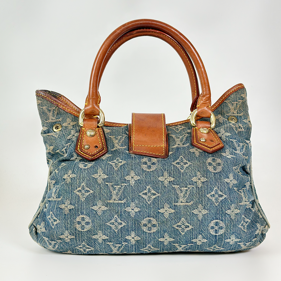 Louis Vuitton Monogram Denim Pleaty Satchel