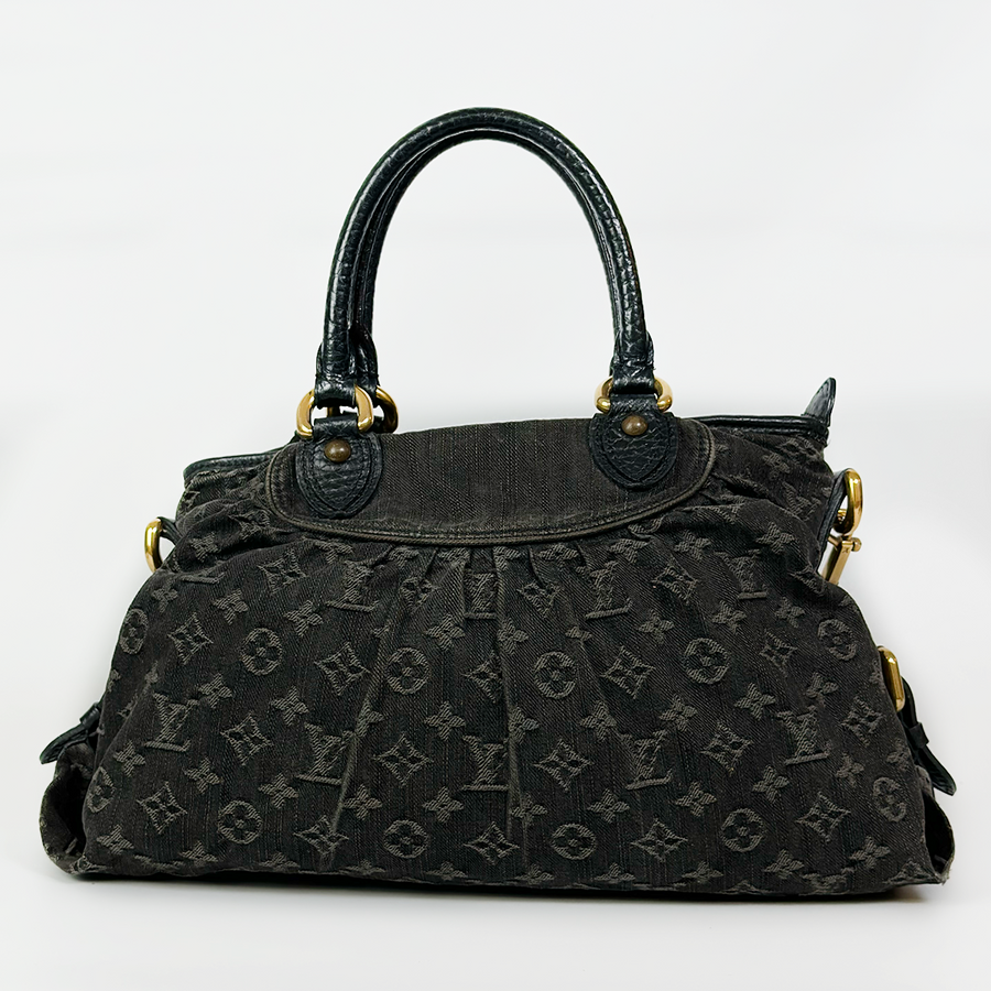 Louis Vuitton Black Monogram Denim Neo Cabby MM Bag