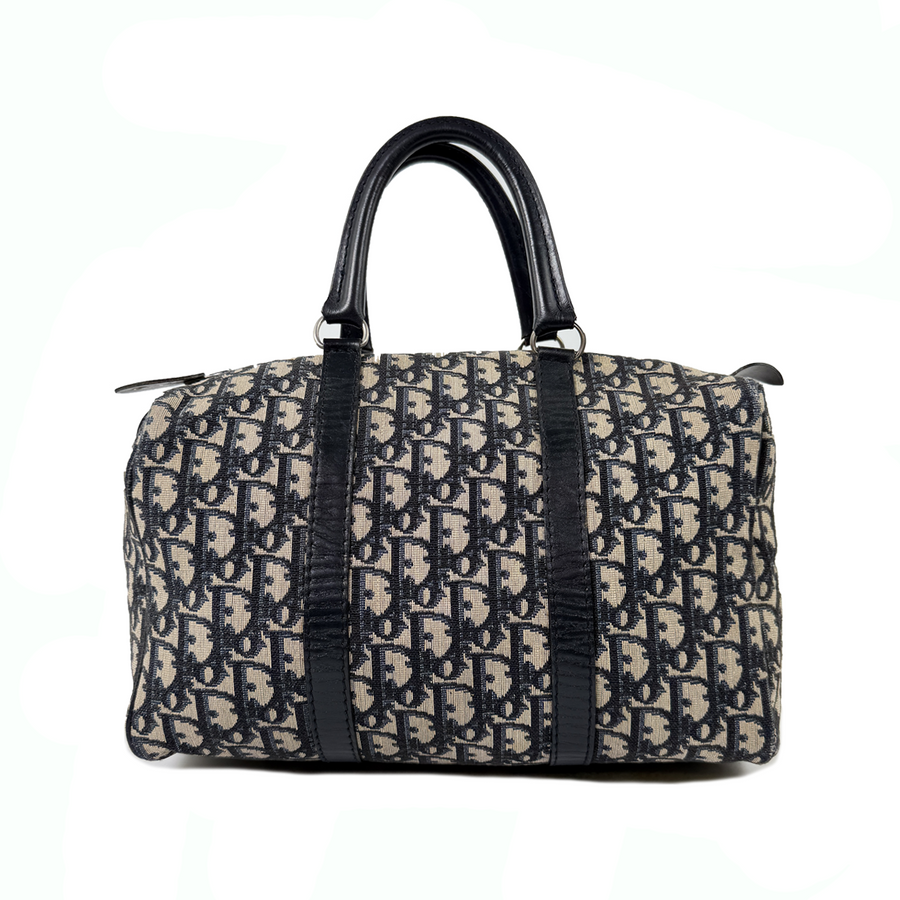 Trotter Canvas Boston Bag Navy