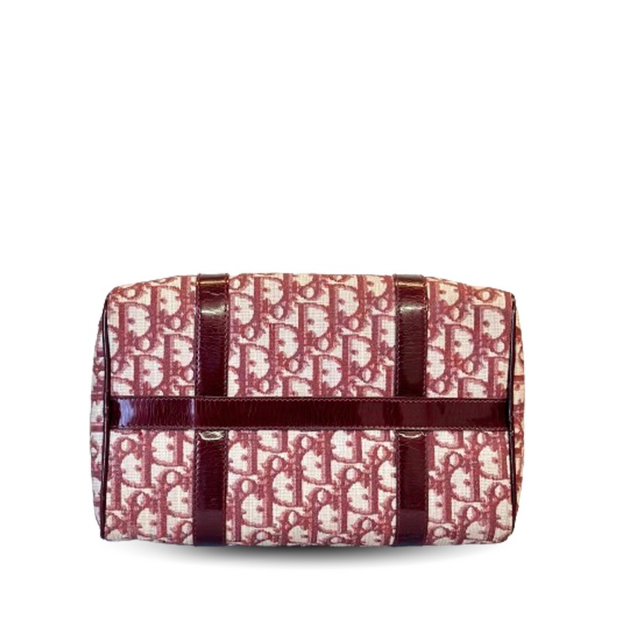 Dior Mini Boston Handbag Trotter Red