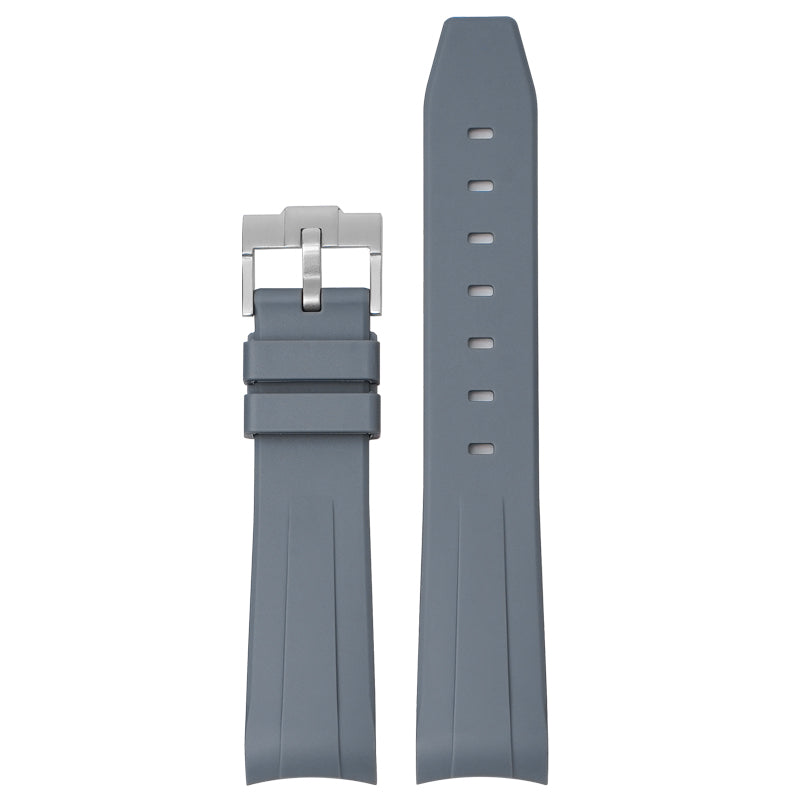 Curved Silicone Strap - Grey