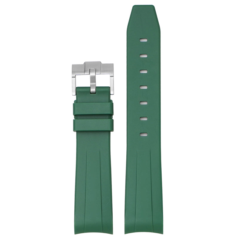 Curved Silicone Strap - Green