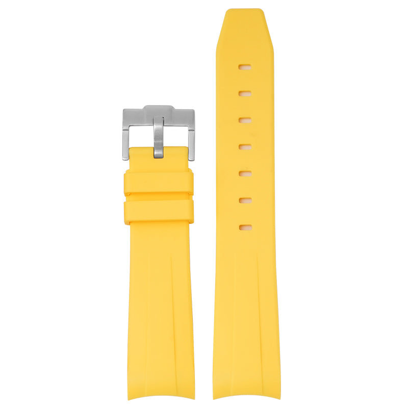 Curved Silicone Strap - Yellow