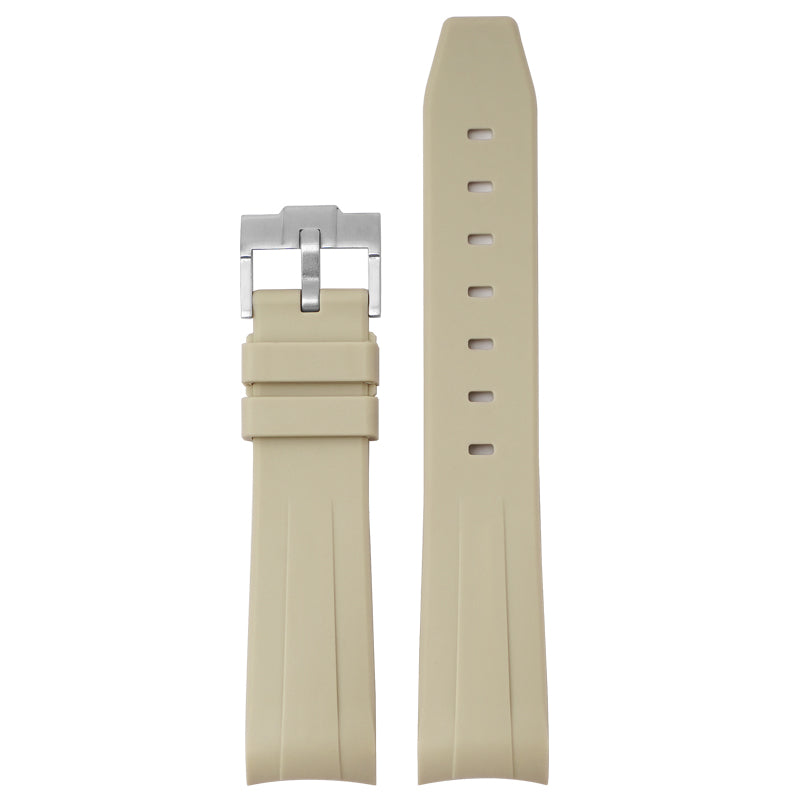 Curved Silicone Strap - Beige