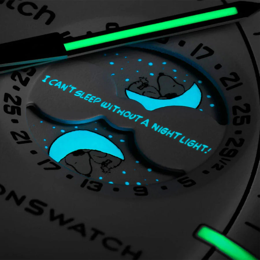 Swatch x Omega Bioceramic Moonswatch Mission To Moonphase Snoopy