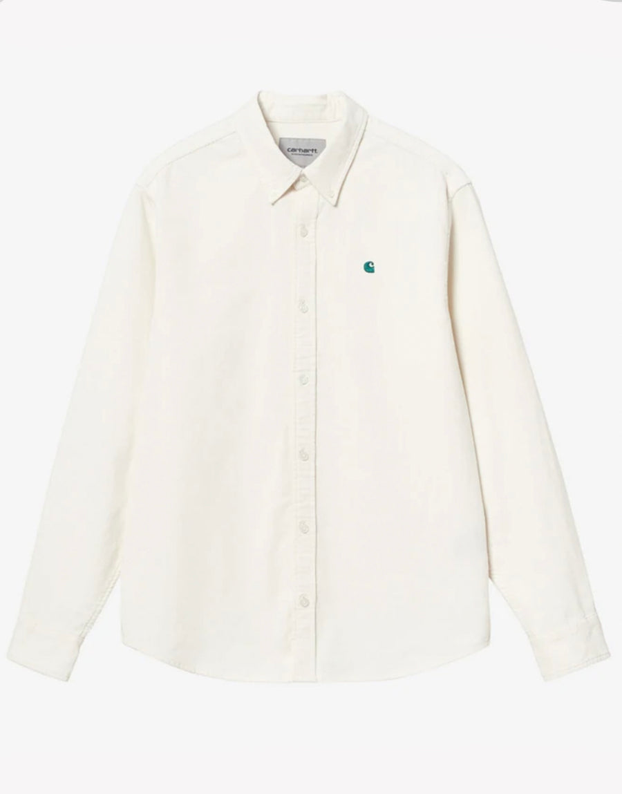 Carhartt WIP Madison Corduroy skjorte off-white
